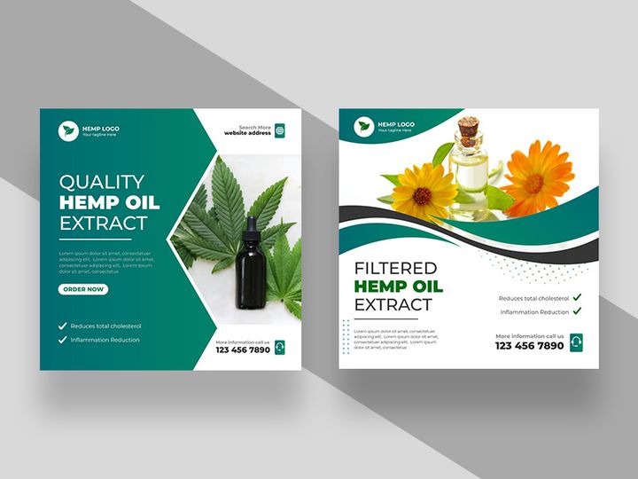 Hemp CBD Oil Social Media Post Ver-2