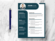 Modern Resume CV Template Ver-1