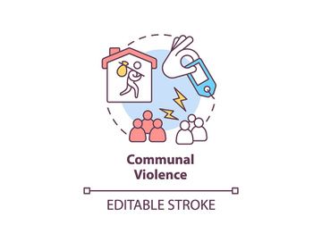 Communal violence concept icon preview picture