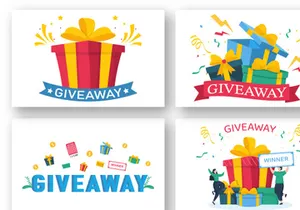 12 Giveaway Win a Prize Illustration