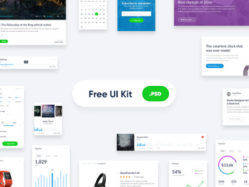 Basic widget-style UI kit for websites preview picture