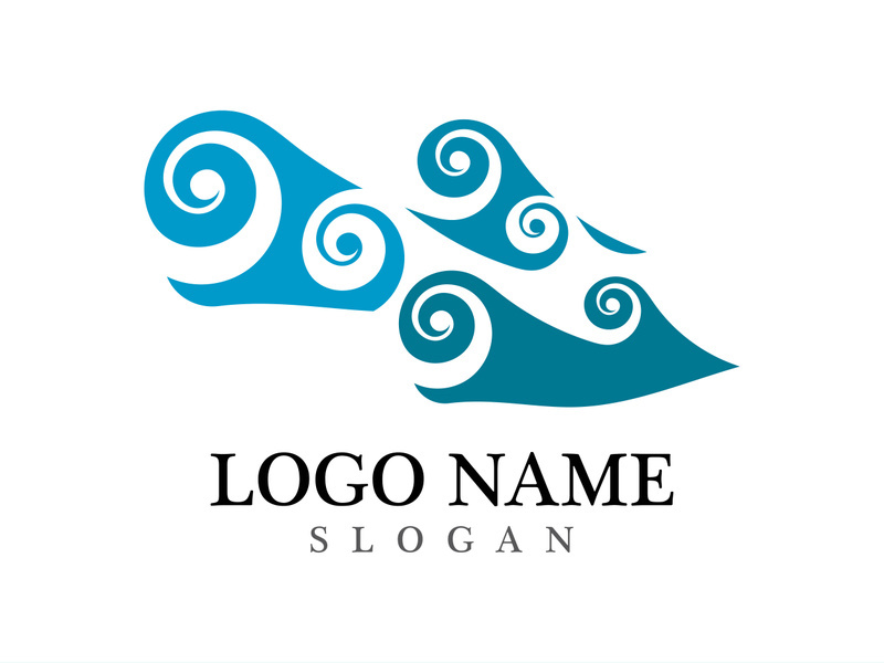 Wave beach vector illustration design logo