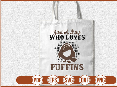 Just A boy Who Loves Puffins