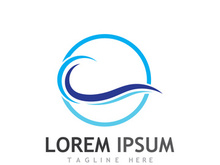 Ocean water wave wave logo design.