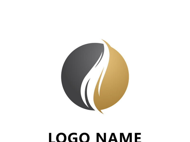 Hair logo  hair wave icon  vector template