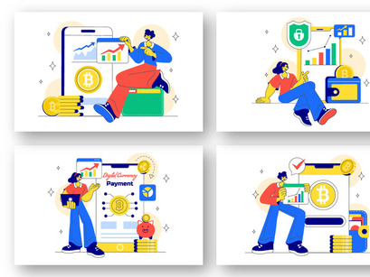 10 Digital Currency Payment Illustration