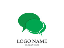 Speech bubble icon logo template vector illustration