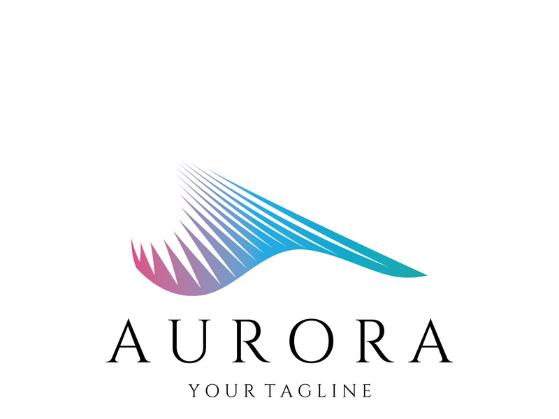 aurora logo design icon illustration vector template