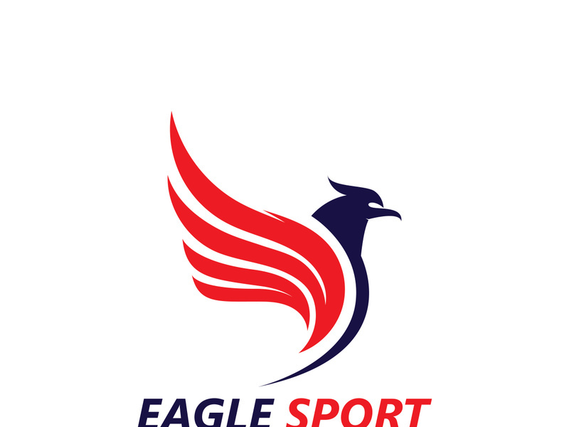 Eagle wing logo design vector image template