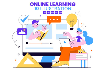 10 Online Learning Platform Illustration preview picture
