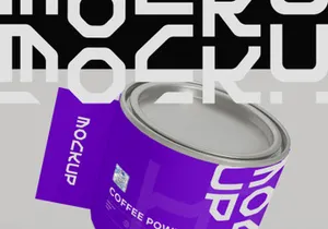 Coffee Powder Can Mockup