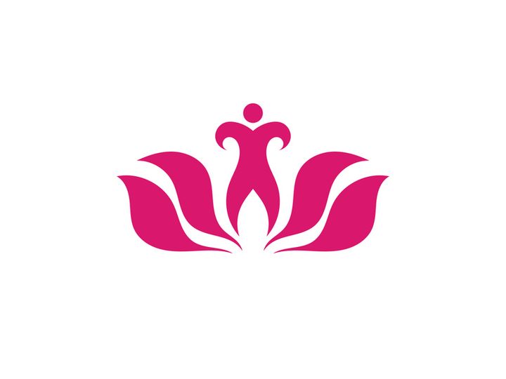 Lotus flower health meditation logo symbol