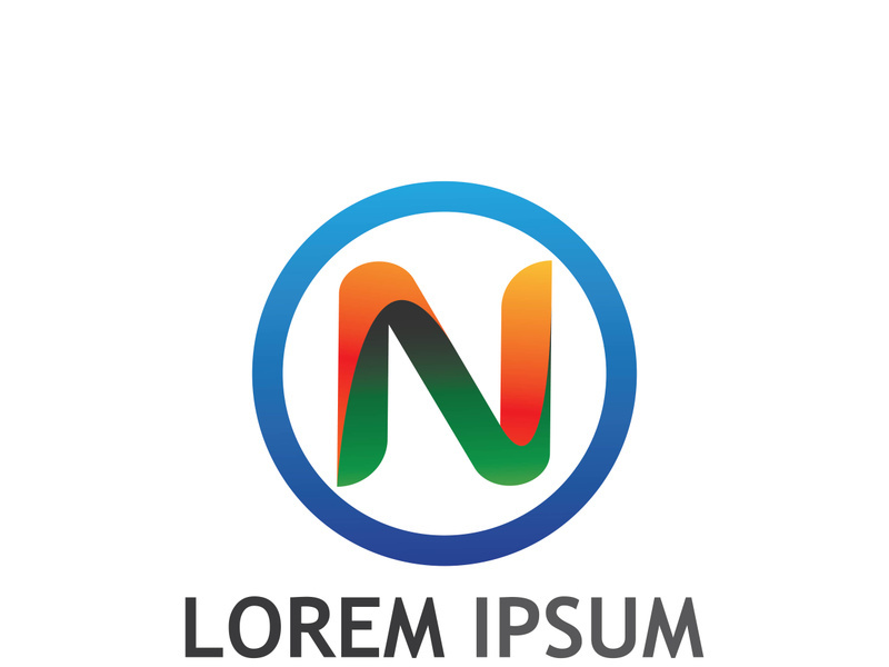 initial letter N logo with modern concept.
