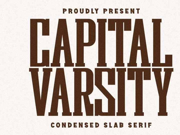 Capital Varsity - Condensed Slab Serif Font
