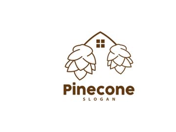 Pine Cone Logo, Elegant Luxury Pine Simple Design preview picture
