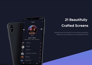 Muzic - Adobe XD UI Kit for Music Player