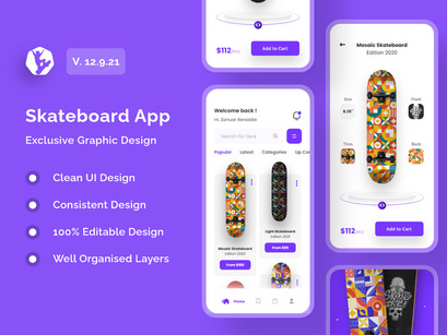 Skateboard Shop App Design