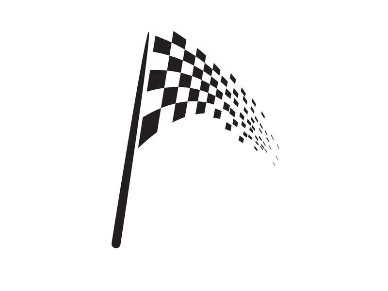 Race flag design illustration