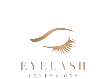 Luxurious and colorful eyelash extension logo. preview picture