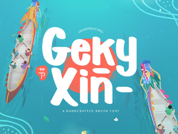 Geky Xin - Playful Display Font preview picture