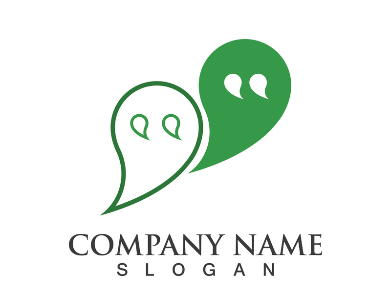 message bubble logo and symbol speech icon illustration