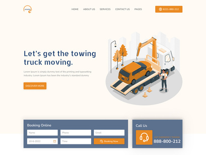 Towing Truck company landing page