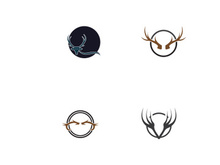 Deer head antler logo