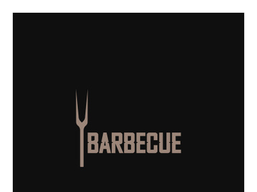 Simple Barbecue Vintage hot grill, with crossed flames and spatula. Logo for restaurant, badge, cafe and bar.vector preview picture