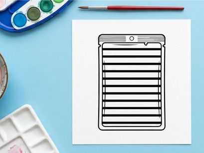 Empty Mylar Ziplock Pouch Vector Illustration for Product Packaging Design