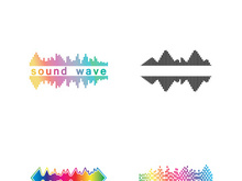 Sound waves vector illustration design template