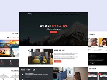 Multipurpose one page HTML Template preview picture