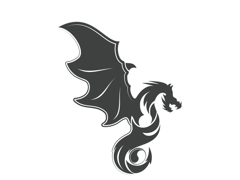 Dragon logo art illustration