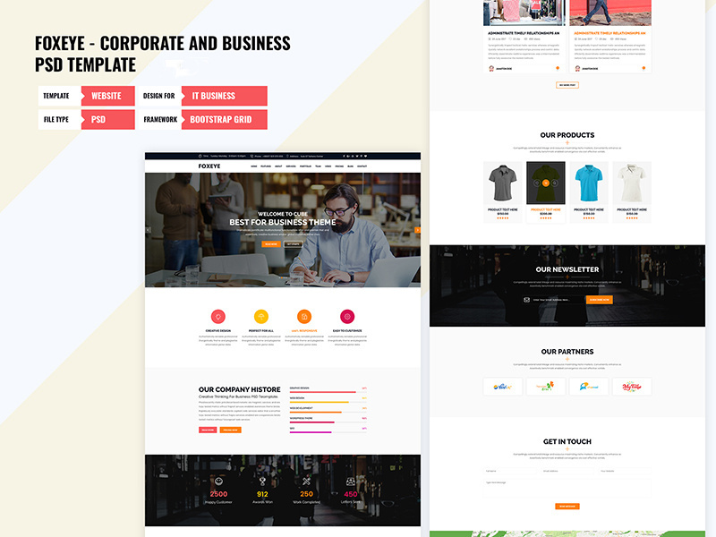 Foxeye - Business PSD Template