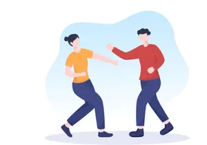 5 Self Defense Practice Illustration