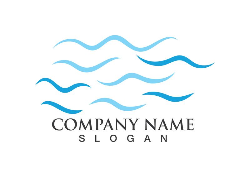 Wave water beach logo