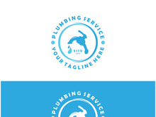 Plumbing logo vector design template. water pipe logo design.Leaking water logotype,Design Concept, Creative Symbol, Icon