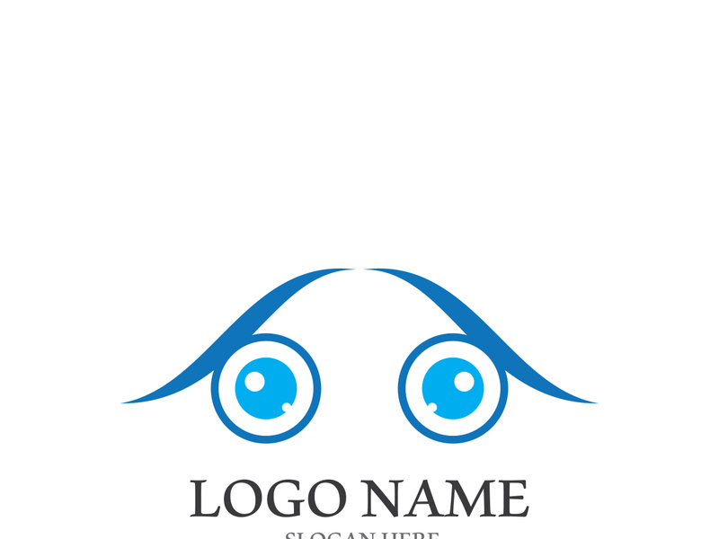 Branding identity corporate eye care vector logo design