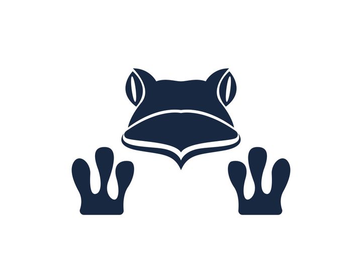 Frog icon logo for design