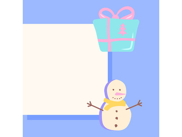 Winter season post template for social media feed preview picture