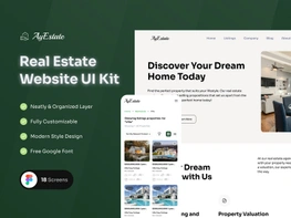 AyEstate - Real Estate Website UI Kit preview picture