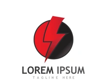 thunder lightning logo creative design