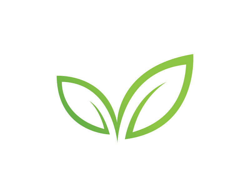 green leaf logo ecology nature vector icon