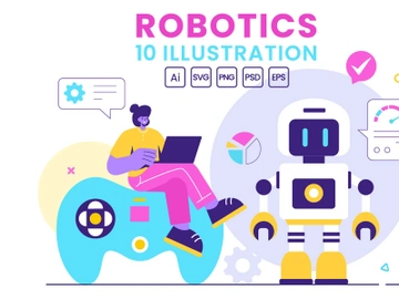 10 Robotics Vector Illustration preview picture