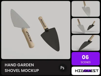 Hand Garden Shovel Mockup