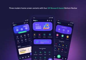 Payou digital wallet app Dark UI kit