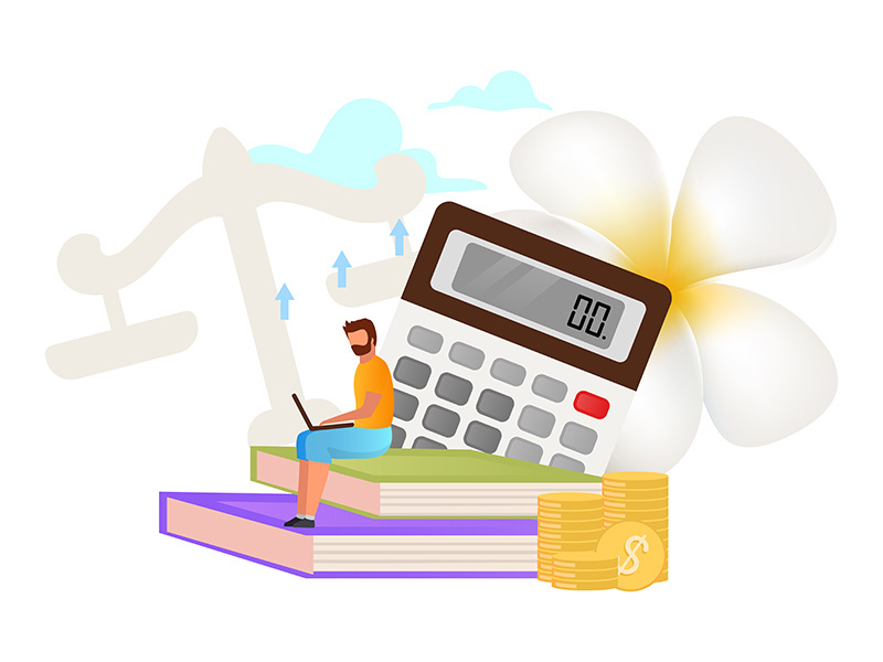 Tax consultant flat vector illustration