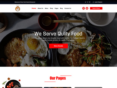 Restaurant Landing Page Design