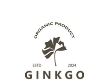 Ginkgo biloba leaf logo. can be used for herbal health products modern style logo design template