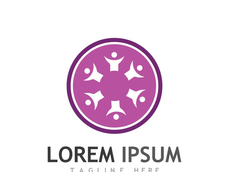 People social community logo design with creative idea