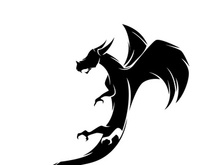 Dragon illustration icon design template vector